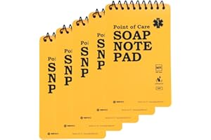 Warp United 5-Pack Full Waterproof EMT Point of Care SOAP NOTE Notepad 6" x 3-3/4" MRI Safe version na1.02