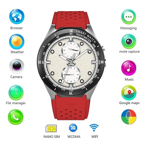Amazon.com: Tomorrow Sun Shine 3G Smart Watch Android 7.0 ...