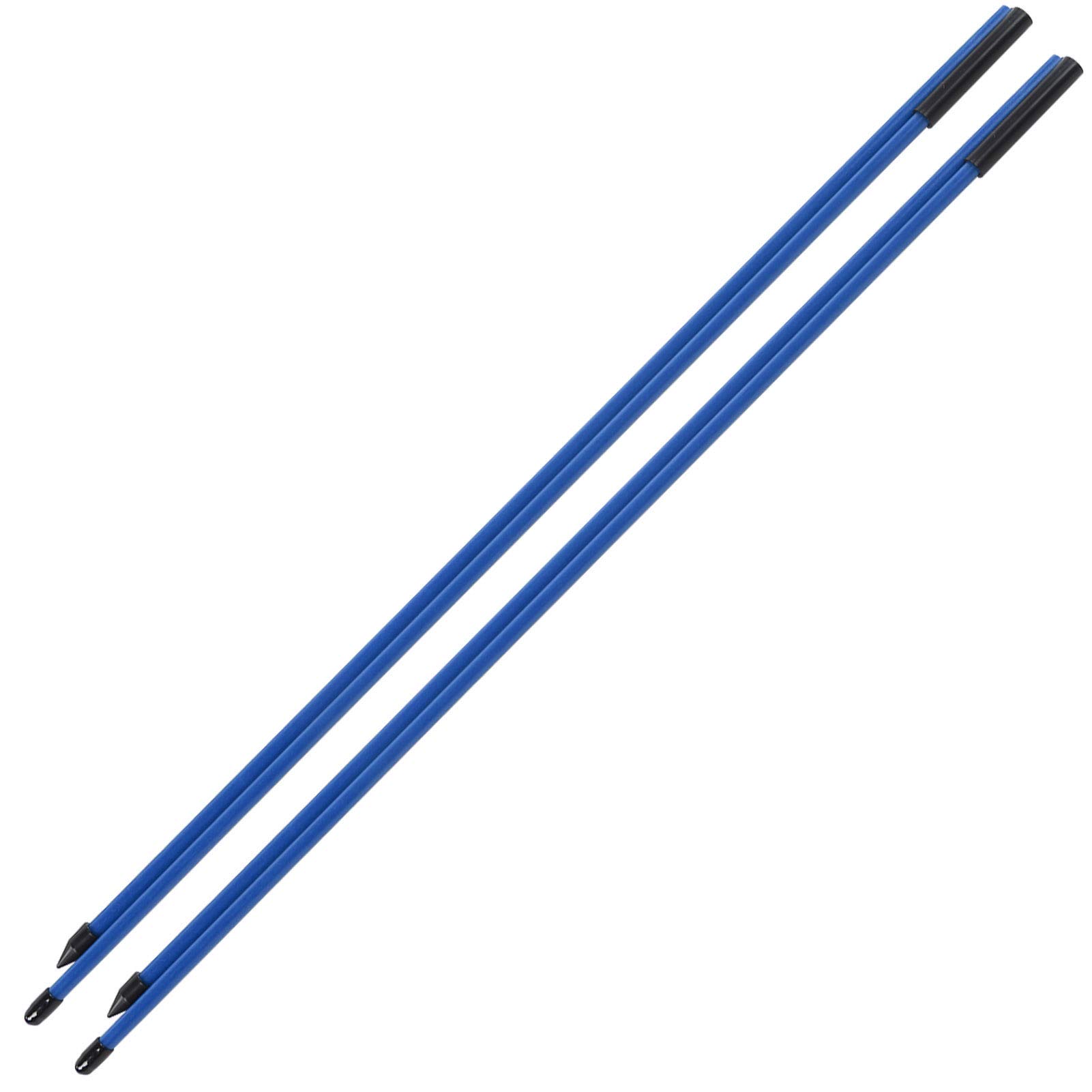 Golf Practice Sticks Fiberglass Golf Alignment Sticks 2 Sections Foldable Golf Direction Indicator Rod Aid(blue)