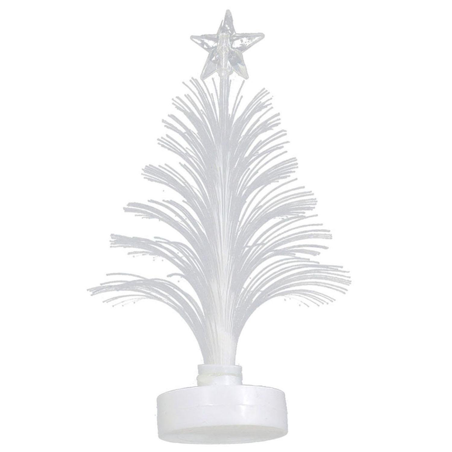 eubell LED Night Light Colorful Fiber Optic Christmas Tree Decoration Desk Table Lamp