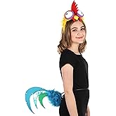 Disney Moana Hei Hei Headband & Tail Rooster Costume Accessory Kit for Kids & Adults