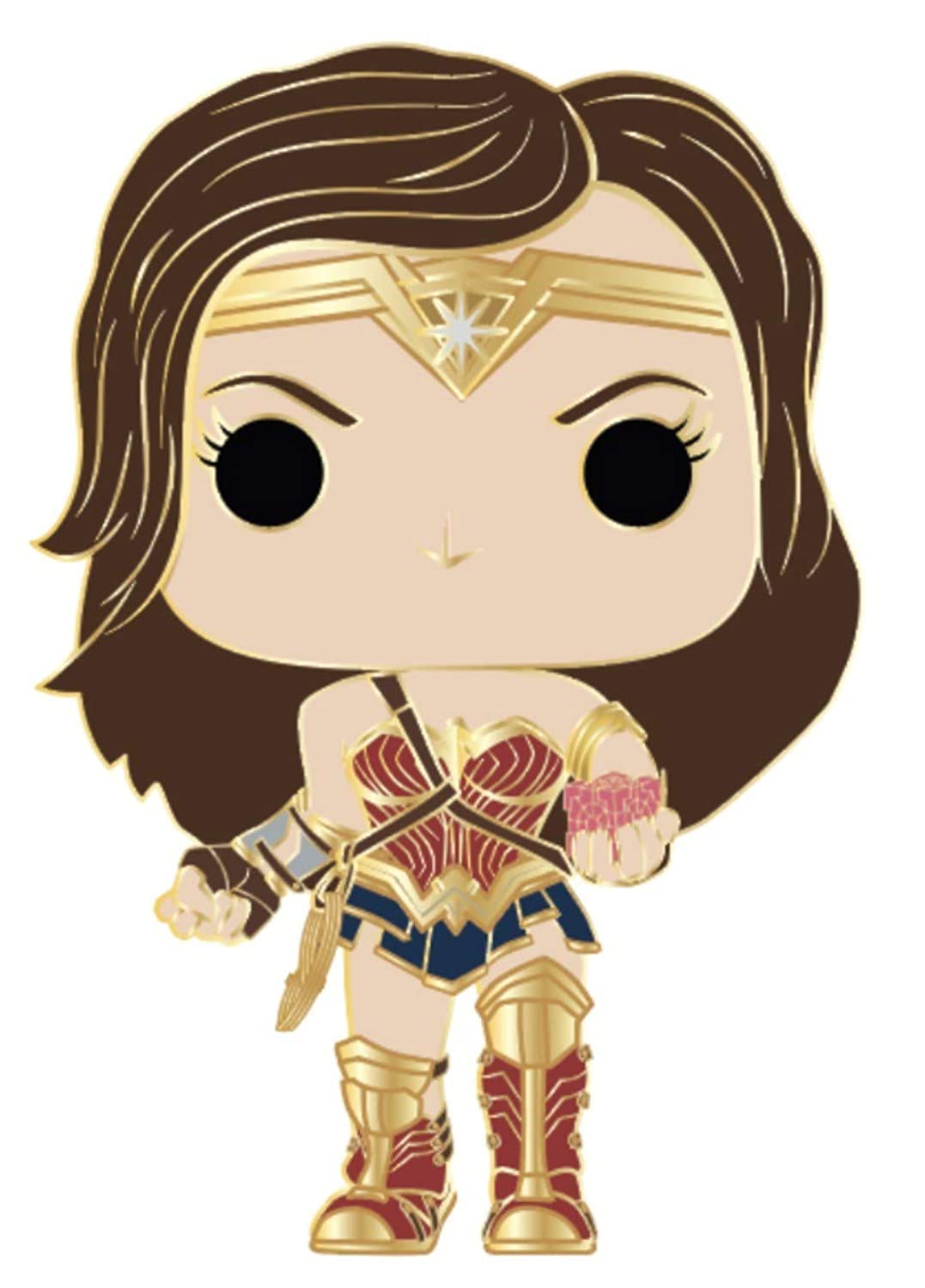 Loungefly Funko POP! Enamel Pin: Wonder Woman - 1/6 Odds for Rare Chase Variant - 1 In 12 Chance You May Find the Chase - Justice League 2017 Enamel Pins - Cute Collectable Novelty Brooch & Bags