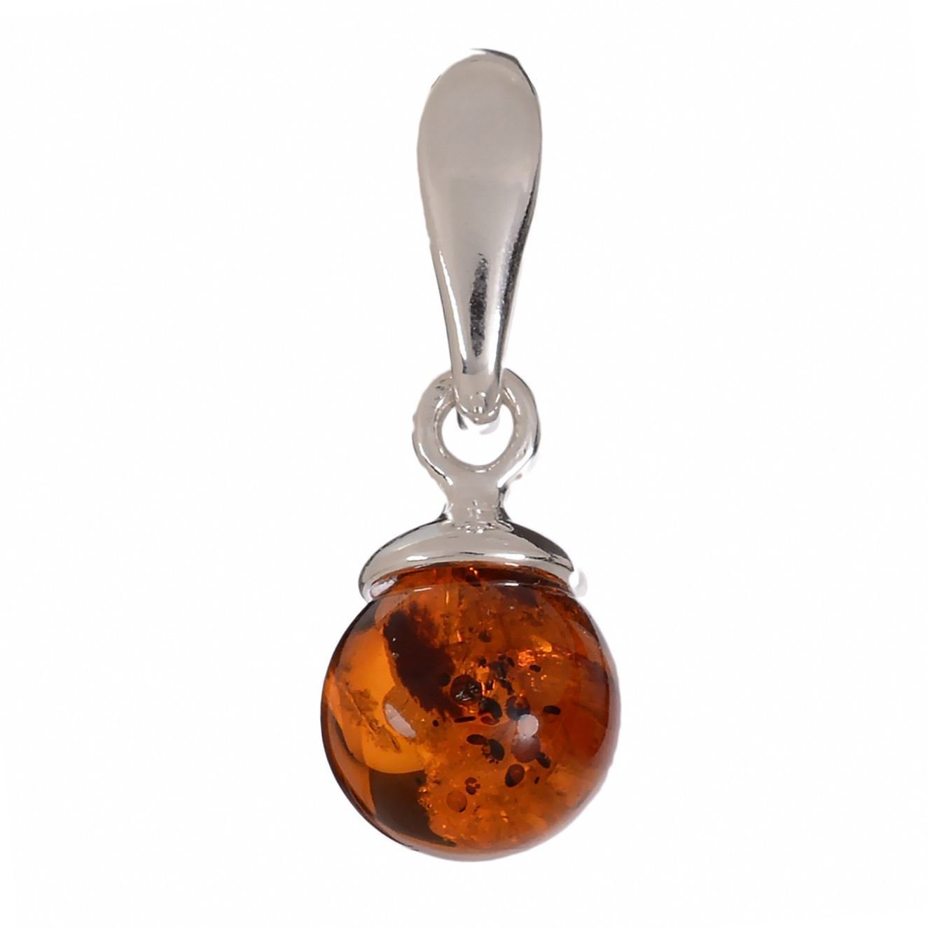 Sterling Silver and Baltic Honey Amber Pendant "Sarah"