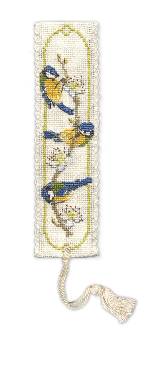 Textile Heritage Bluetits Bookmark Cross Stitch Kit