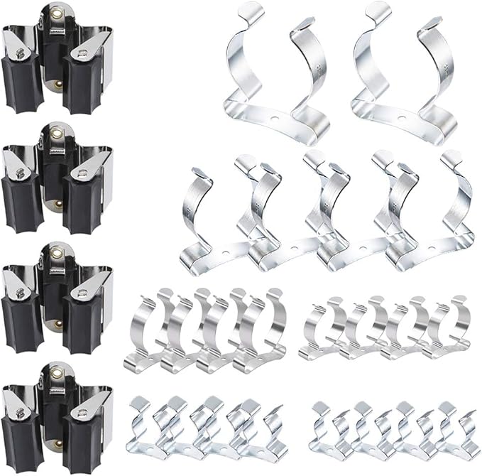 Broom Holder Wall Mount ，Mop Holder Clamp Organizer Hanger Rack ，spring