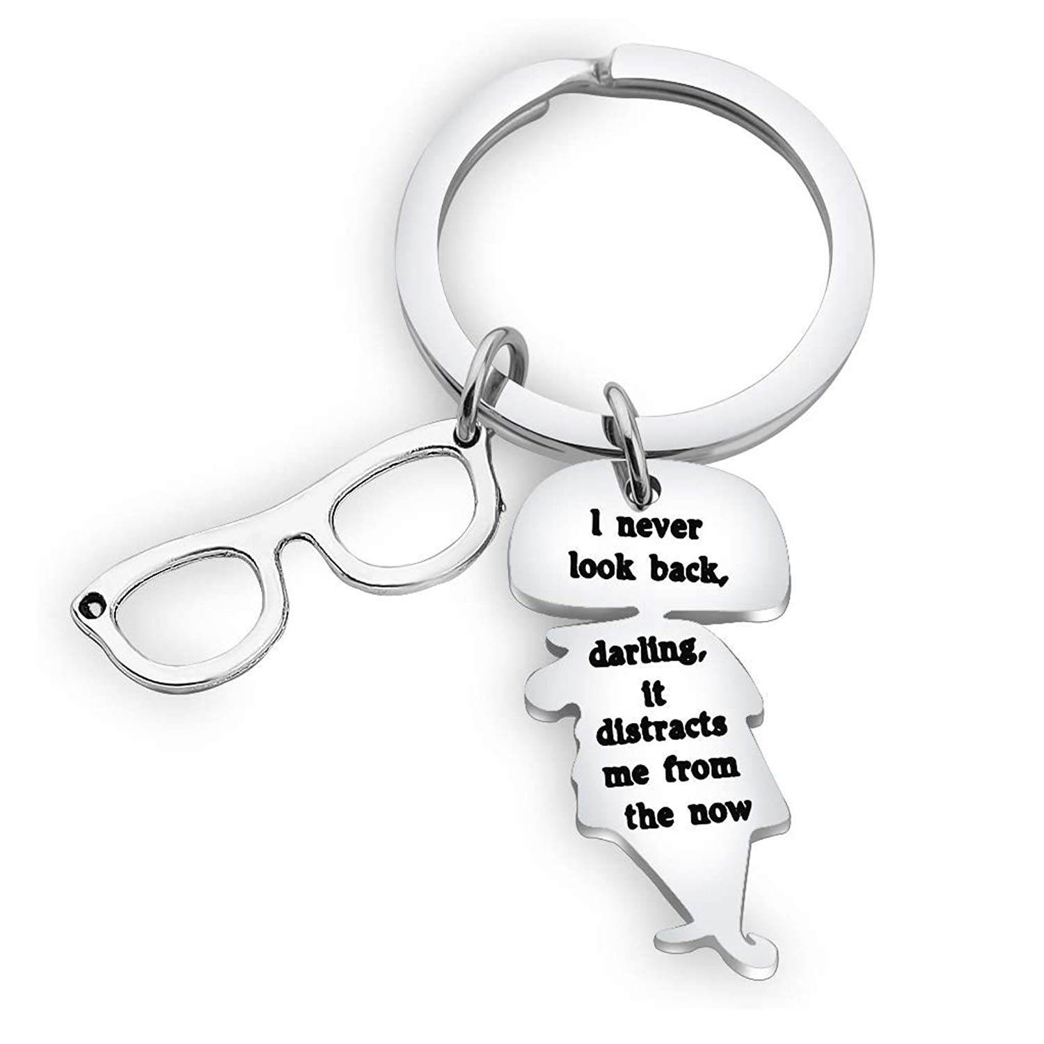 Edna Mode Quote Keychain I Never Look Back Darling it Distracts From the Now (keychain)