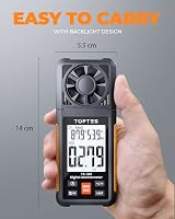 TopTes TS-301 Anemometer Wind Speed Meter Orange 2.26in Backlit Display view 5