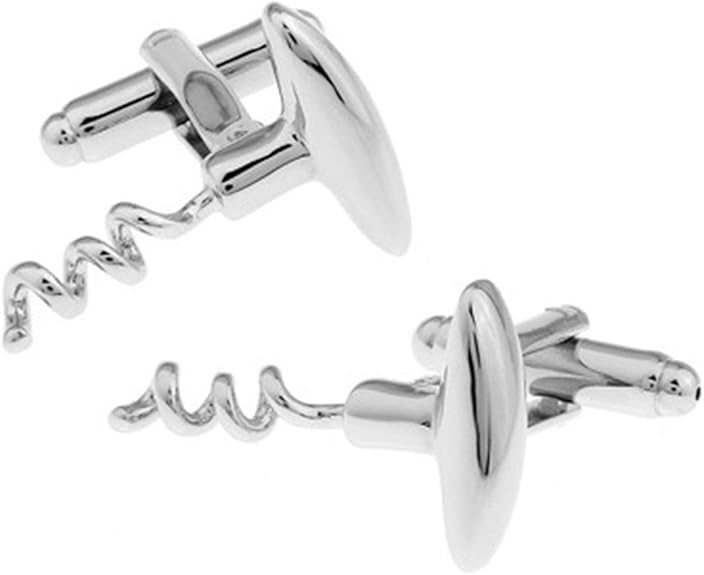 Gemelli Da Camicia In Argento Per Uomo - 2 Pezzi, Design Classico Senza Denti, 17 Mm - Foto 8