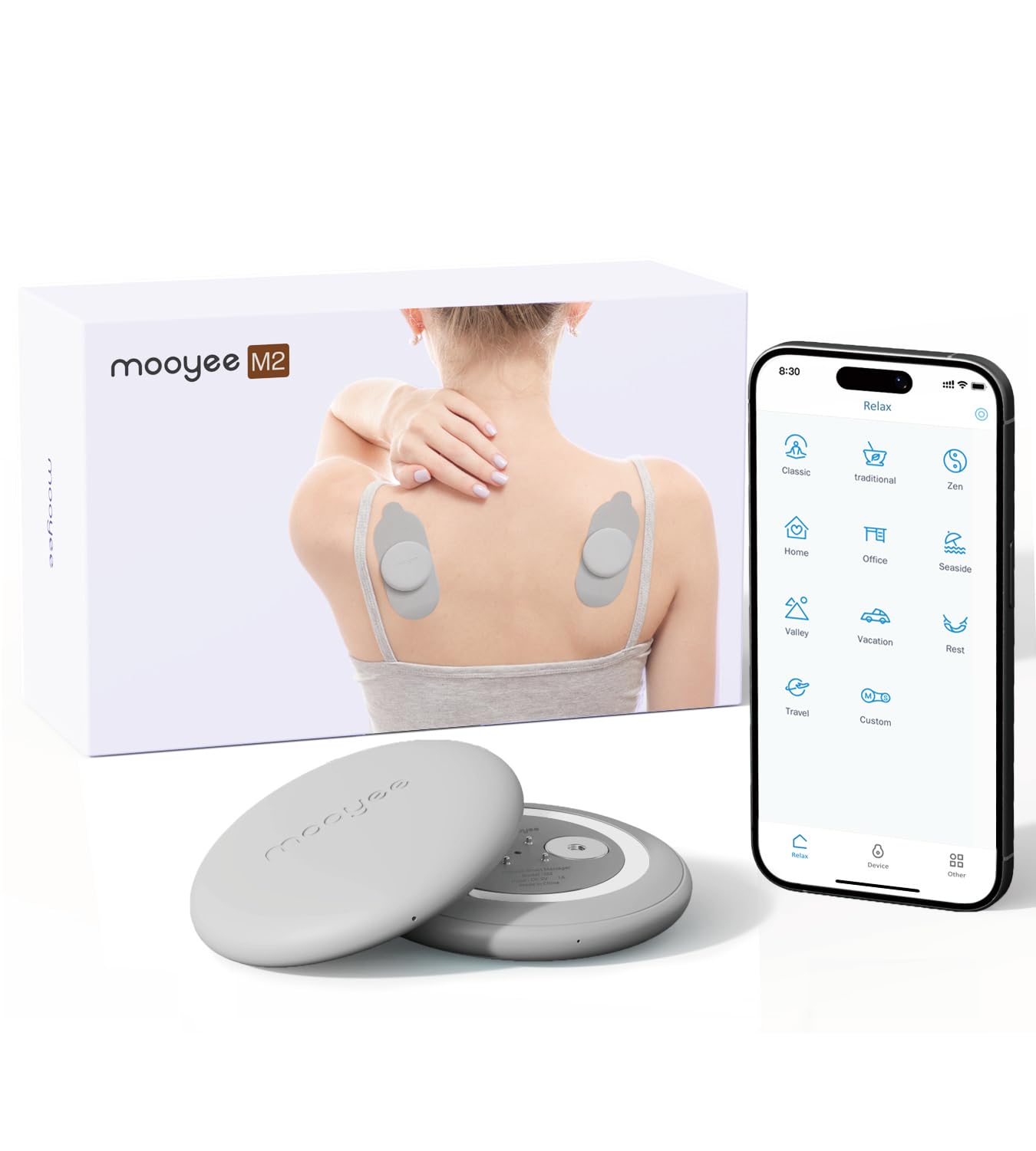 Photo 1 of Wireless TENS Unit Muscle Stimulator for Pain Relief Therapy – 18 Modes App Control TENS EMS Massager for Back, Neck, Shoulder, Leg & Arm Recovery and Muscle Soreness Relief