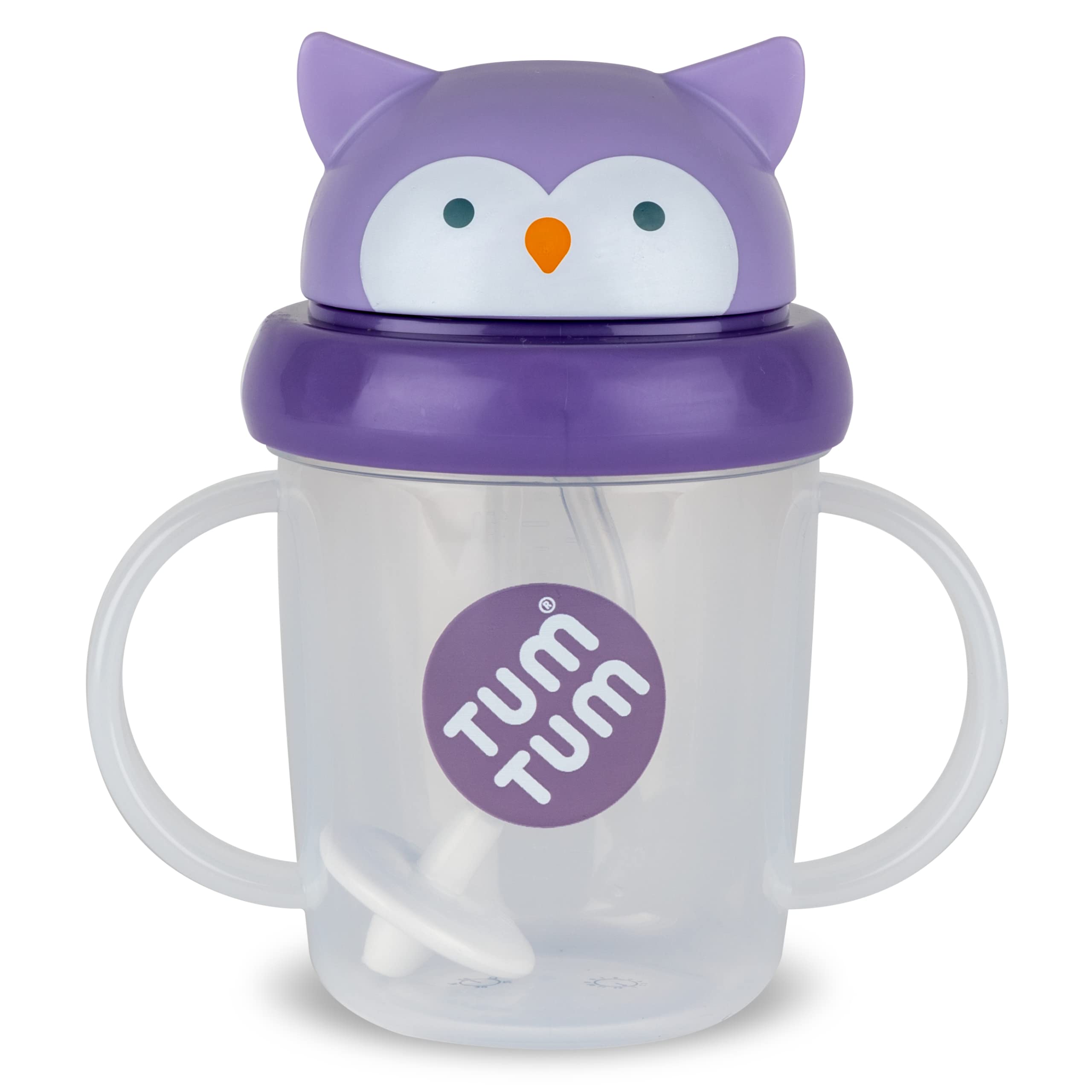 TUM TUM Tippy Up Free Flow Sippy Cup (No Valve), Sippy Cup for Toddlers, 200ml, BPA Free (Olivia Owl S3) — image 1