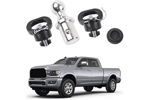 60618 Puck System Gooseneck Hitch Ball Kit，2-5/16-Inch Ball and 2 Gooseneck Safety Chain Anchors 30000 lbs GTW/ 7500 lbs VTW 