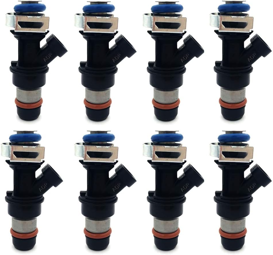 17113698 Fuel Injector Set of 8 4 Hole for GMC Sierra Chevy Silverado V8 4.8L 5.3L 6.0L FJ10062 1999-2007 FJ10062 FJ315