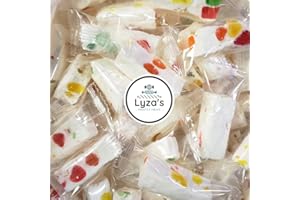 Italian Jujube Nougat Candies - Soft & Chewy With Fruity Jelly Beans - Bulk Bags By Lyza's Sweets & Treats (2.2 LB, Original)