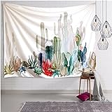 Cactus Plant Printed Tapestry Wall Hangings Boho Home Room Decoration Table Cloth