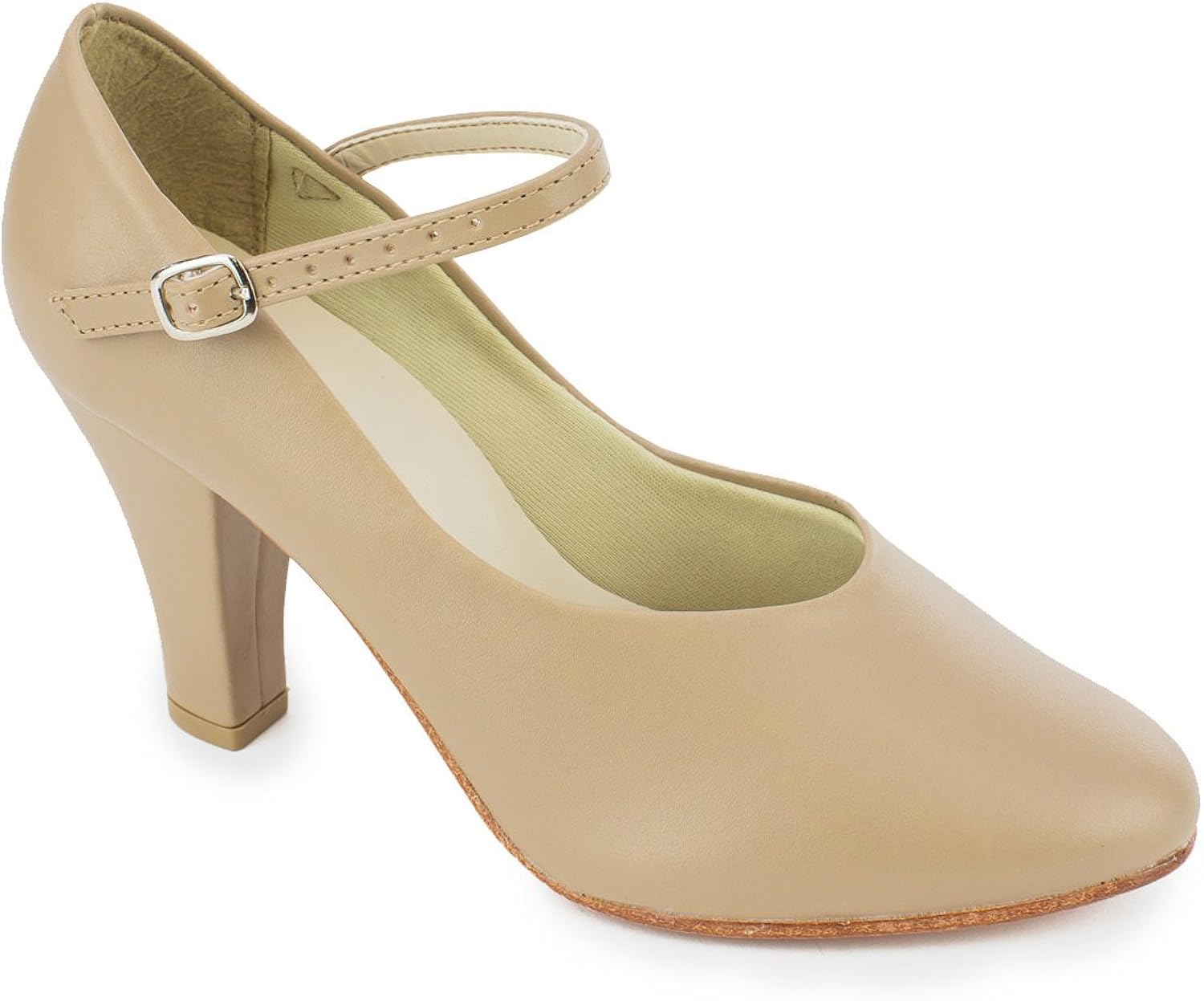 tan character shoes 3 inch heel