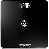 INEVIFIT Bathroom Scale, Highly Accurate Digital Bathroom Body Scale, Measures Weight up to 400 lbs. Includes Batteries