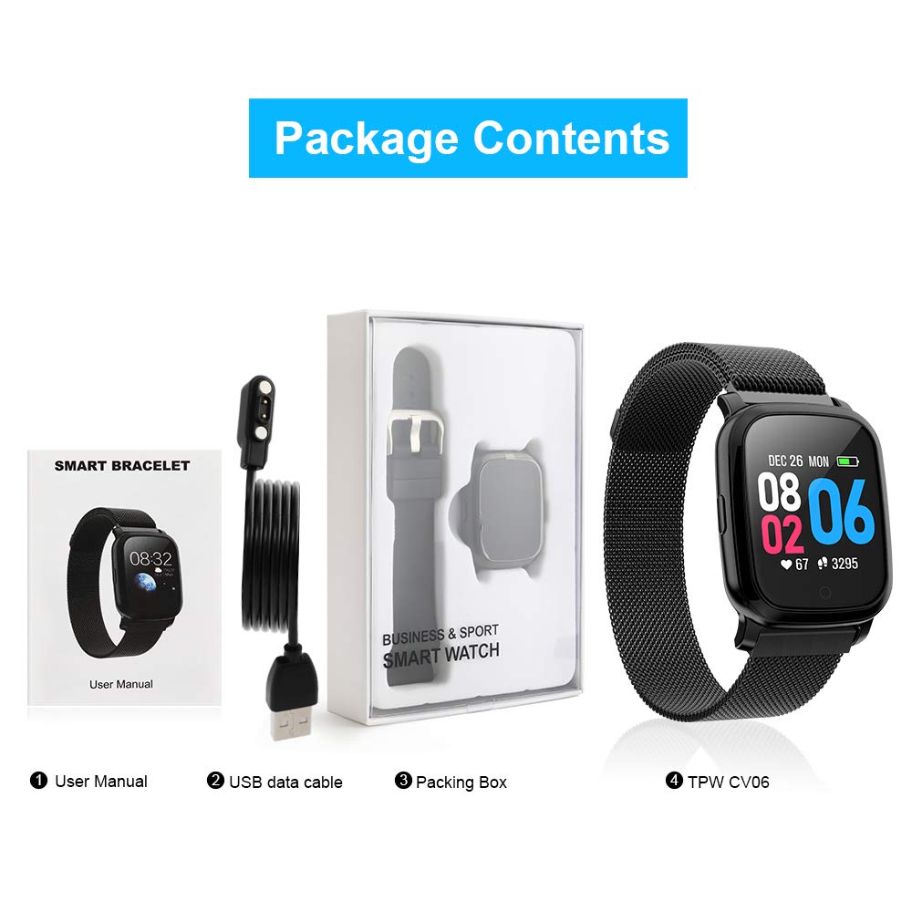 Amazon.com: TPW Reloj Inteligente Bluetooth Reloj Deportivo ...