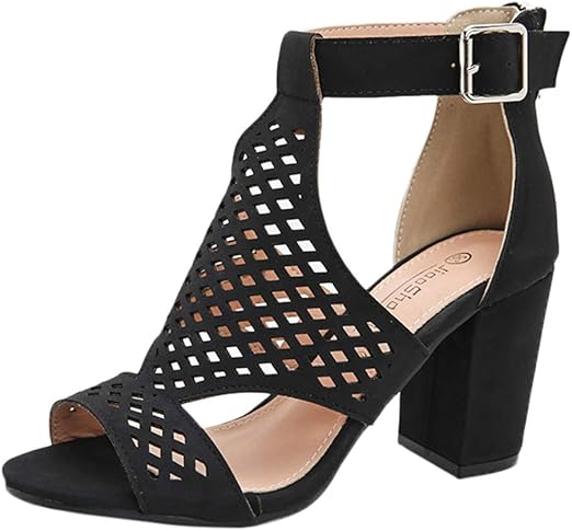 women's crissy laser cut heeled ankle booties