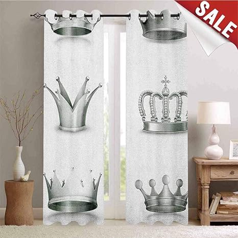 Amazon Com Grey Blackout Gromets Curtain Living Room Drapes