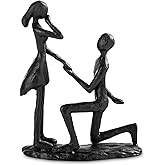 Sziqiqi Anniversary Wedding Gifts for Couple: 6th Anniversary Iron Gift for Her Him Husband Wife - 1 Year Wedding Gifts for Engagement Christmas Valentines Birthday - Couple Sculptures for Home Decor