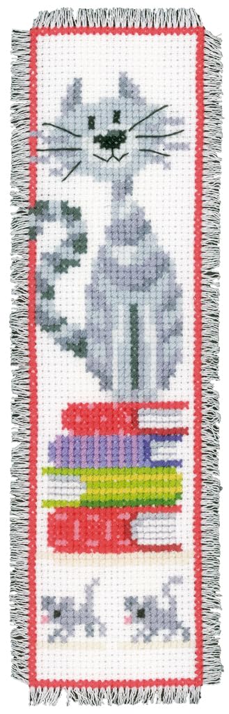 Vervaco Bookmark Cats 2 Counted Cross Stitch Kit, Multi-Colour