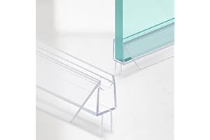 AquivaCoast 2-Pack Shower Door Bottom Seal, (1/4" x 39") Ultra Clear Shower Door Seal Dtrip, Stop Shower Leaks and Create A Water Barrier