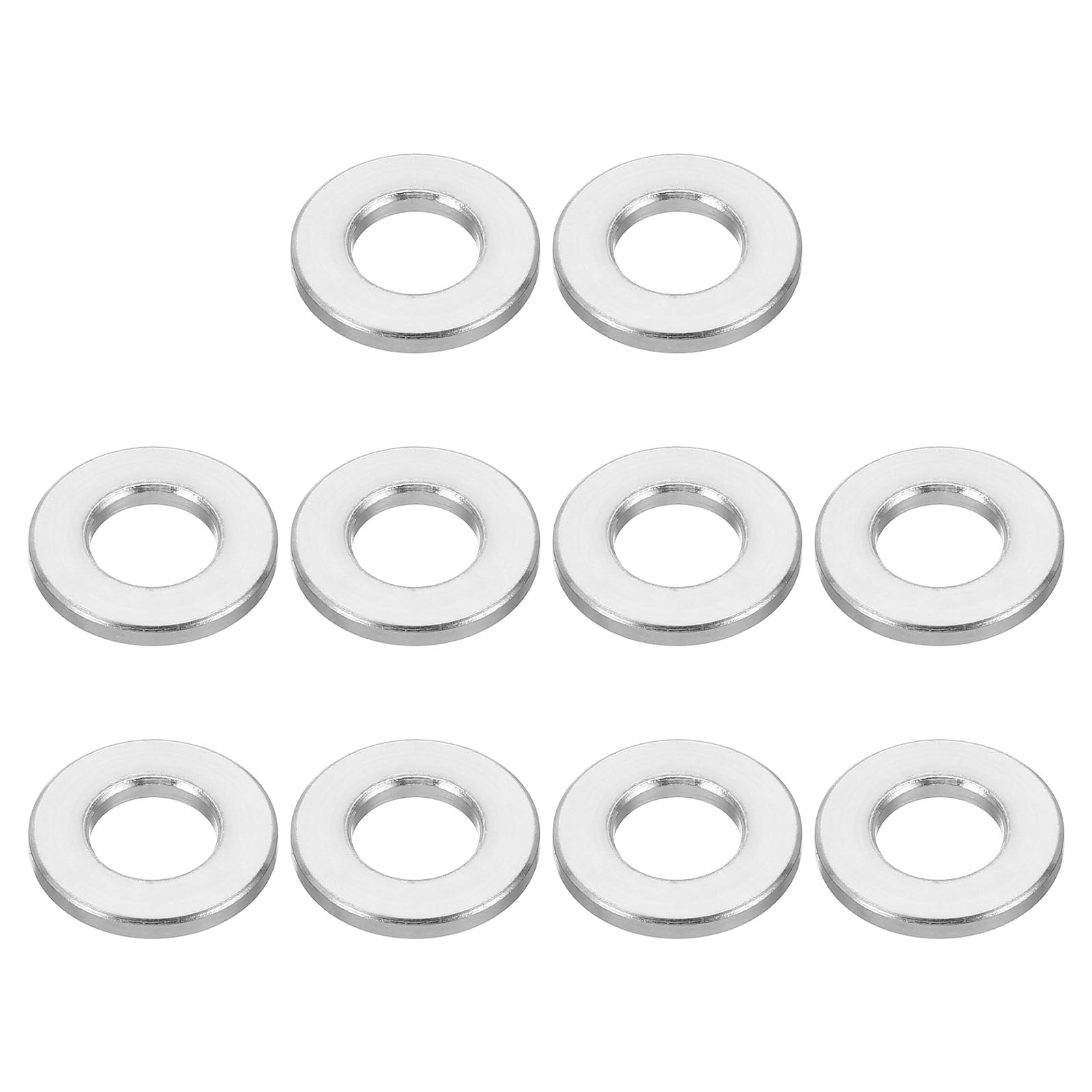 PATIKIL M8 Aluminum Spacers, 10Pcs Metal Spacer Aluminum Round 8.2mm ID x 16mm OD x 2mm L Thickness Aluminum Spacer Screw Standoff for 5/16" or M8 Screw Bolts