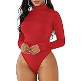 American Trends Bodysuit for Women Body Suit Long Sleeve Bodysuit Tops Turtleneck Leotards Shapewear