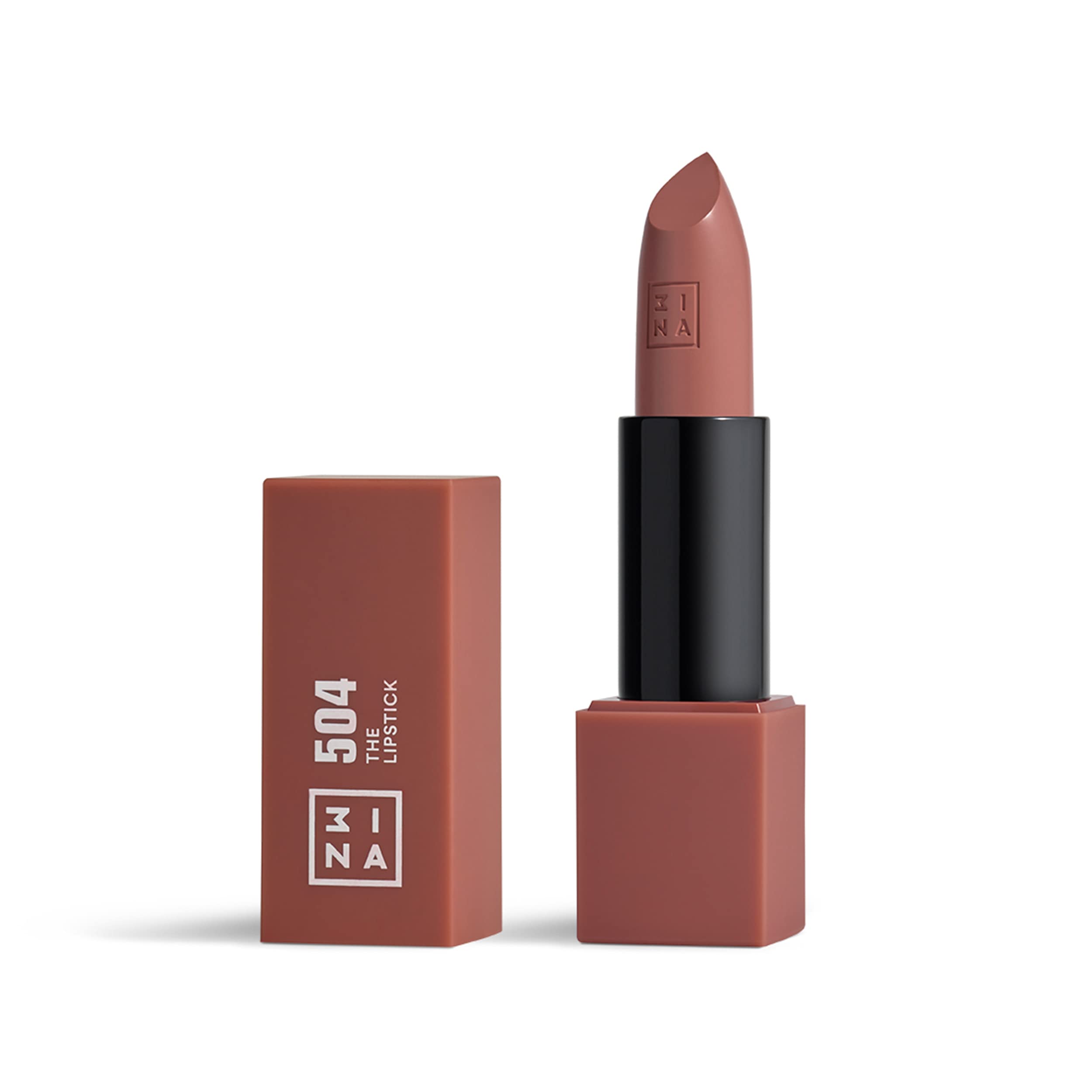 3INA MAKEUP - The Lipstick 504- Red Clay Lipstick with Vitamin E & Shea Butter - Long Lasting Matte Creamy Lip Colour