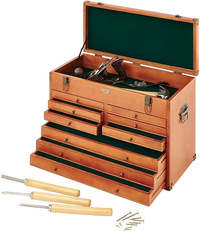 Clarke Wooden Machinist Tool Chest CMW-9 - Traditional Storage & Display