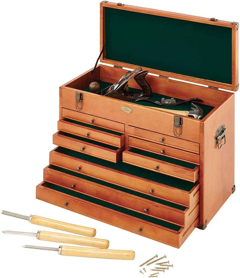 Clarke Wooden Machinist Tool Chest CMW-9 - Traditional Storage & Display