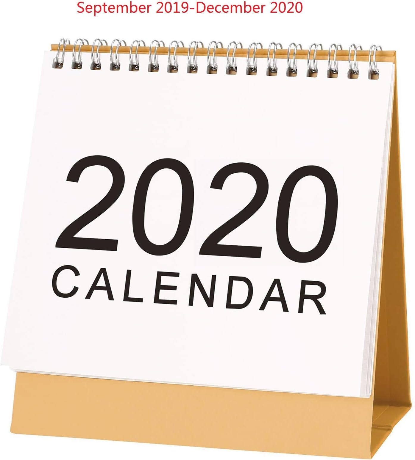 Desk Calendar 2019, September 2019 - December 2020,Twin-Wire Binding,Monthly Planners for Office,School,Family (White)