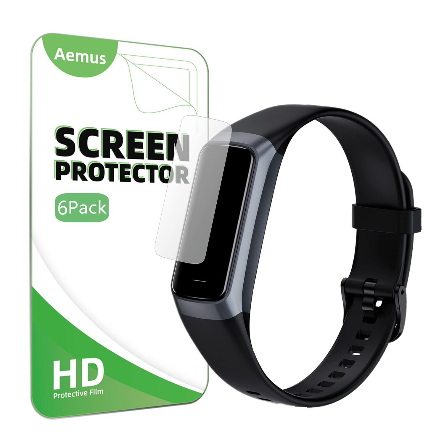 Photo 1 of Aemus Screen Protector For C60 Fitness Tracker 1.1" (6 Pack) Clear TPU Soft Film Compatible for ZKSSGY, Zeacool Fitness Tracker Watch