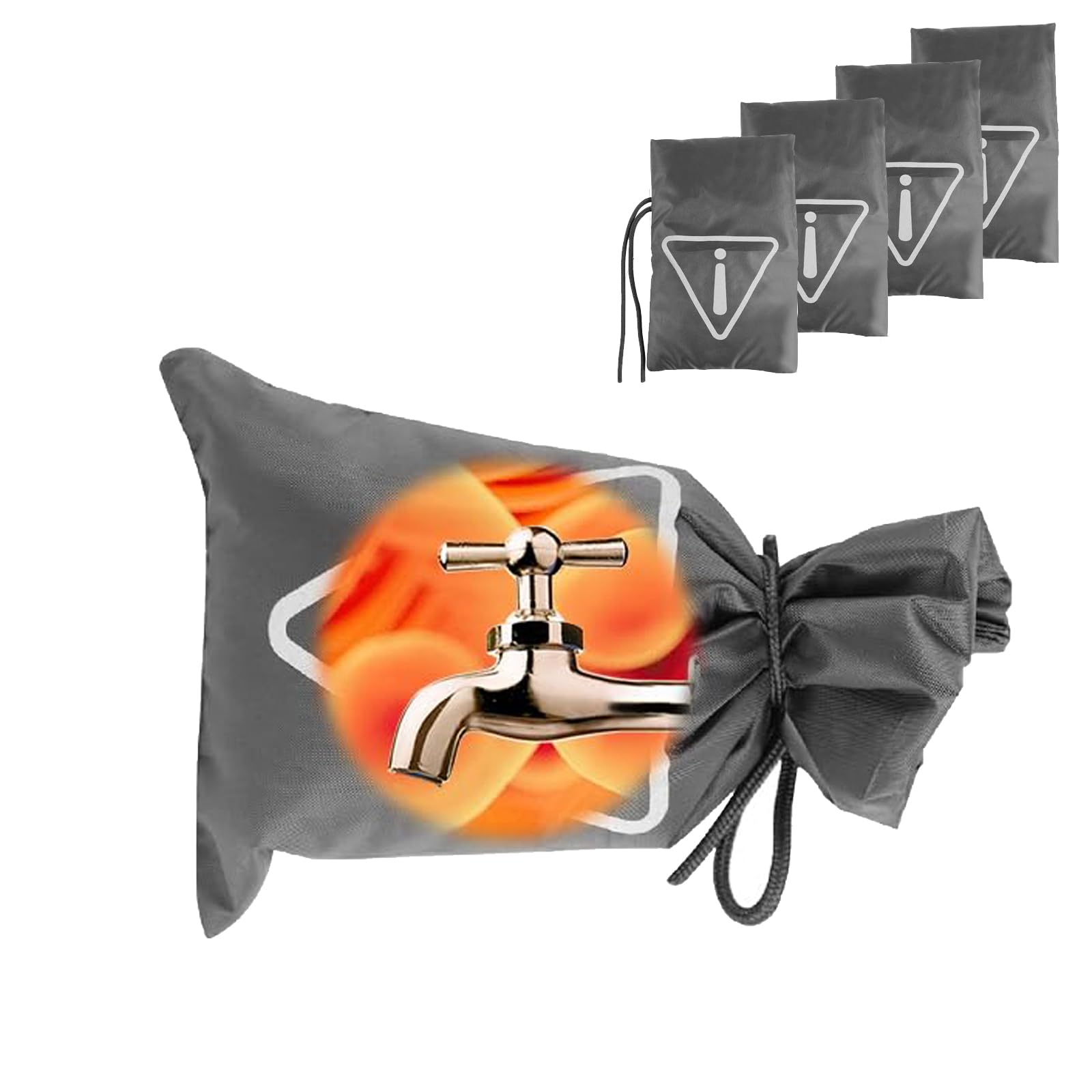 4PCS Outside Tap Covers for Winter, Anti-Freezing Protection, Outdoor Tap Warmer Cover, Water Spigots Insulation Protector, Black