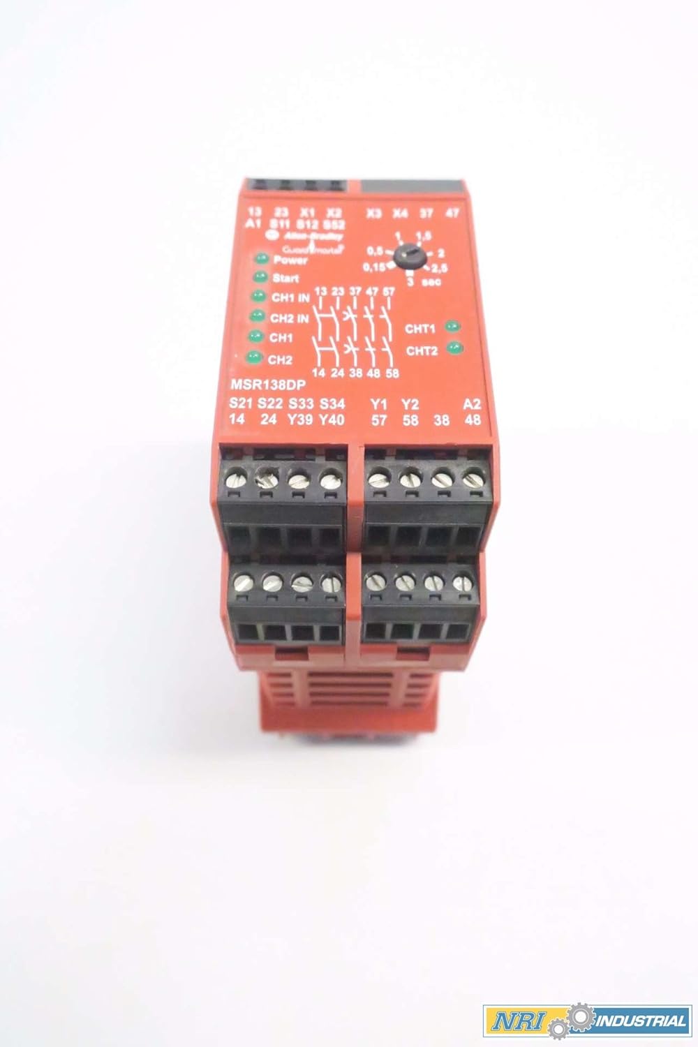 ALLEN BRADLEY 440RM23143 MSR138DP GUARD MASTER SAFETY RELAY 24V SER B