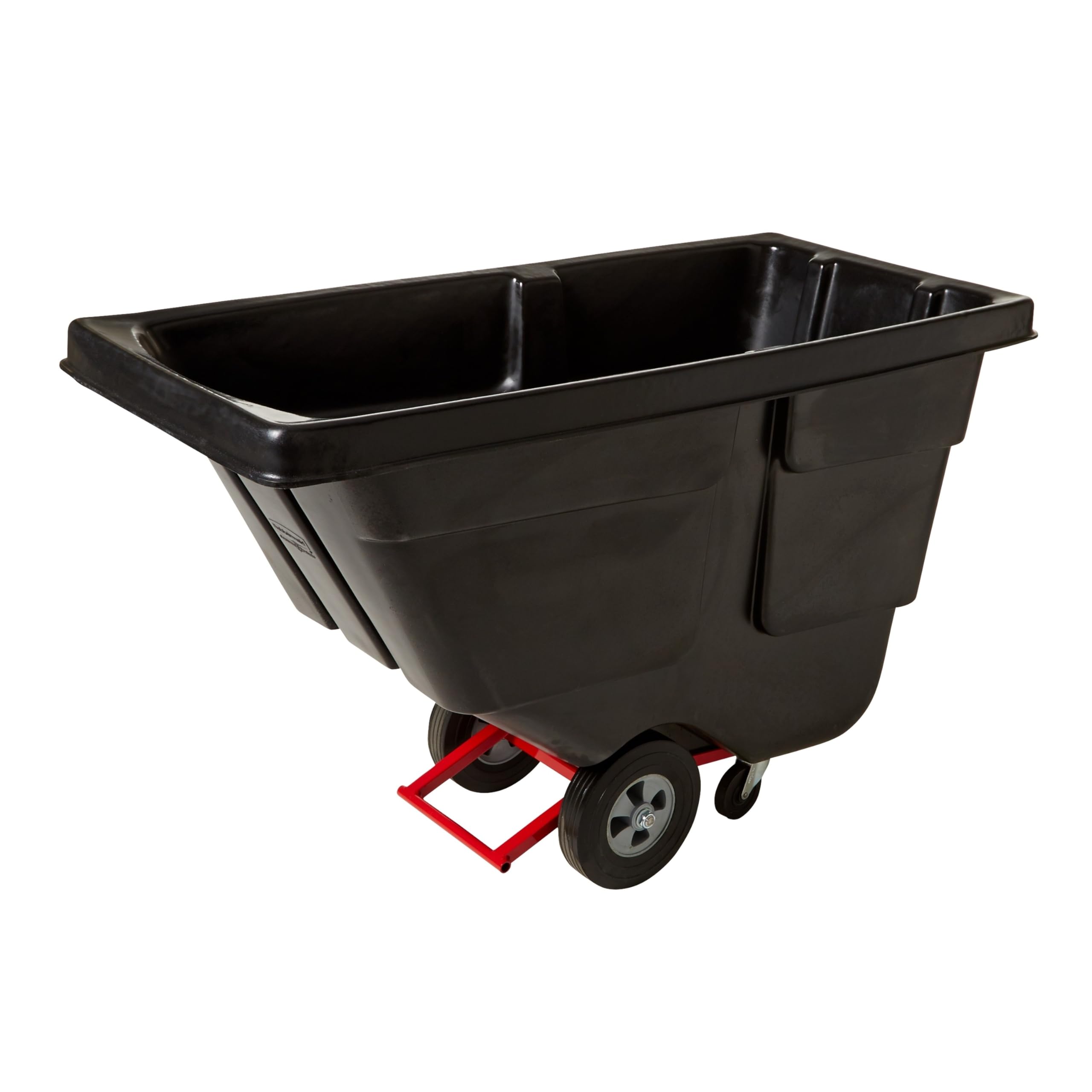 Photo 1 of **MINOR USE WEAR**Rubbermaid Commercial Products Tilt Dump Truck/Trash Cart/Garbage Collection/Recycling, 1/2 Cubic Yard, Waste Collection, 1250 lbs capacity, Black, for Office/Warehouse/Facility Management