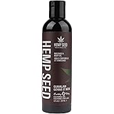 Hemp Seed Massage & Body Oil - 8 fl. oz. - Nourishing, Moisturizing Massage Oil - Hemp Seed, Apricot, Grapeseed & Sweet Almond Oil - Vegan & Cruelty Free