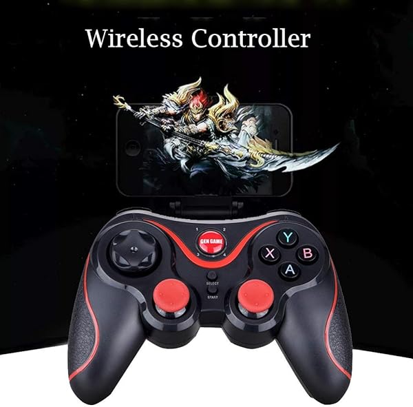 Bluetooth Gamepad Sensa Fili Android Game Controller con soporte del telfono para Android Smartphone Xiaomi Huawei Samsung IOS TV Box Tablet PC negro