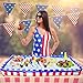 Outdoor Inflatable Buffet Cooler Server – Patriotic Red White and Blue Blow Up Cooling Tub For Serving Buffet Style Picnic