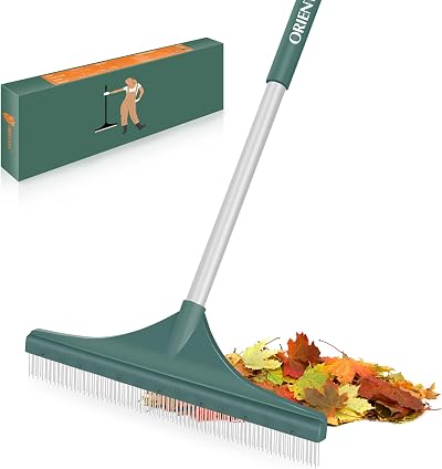 Grass Rake Artificial Grass Turf Brush with Foldable Handle 80-130 cm