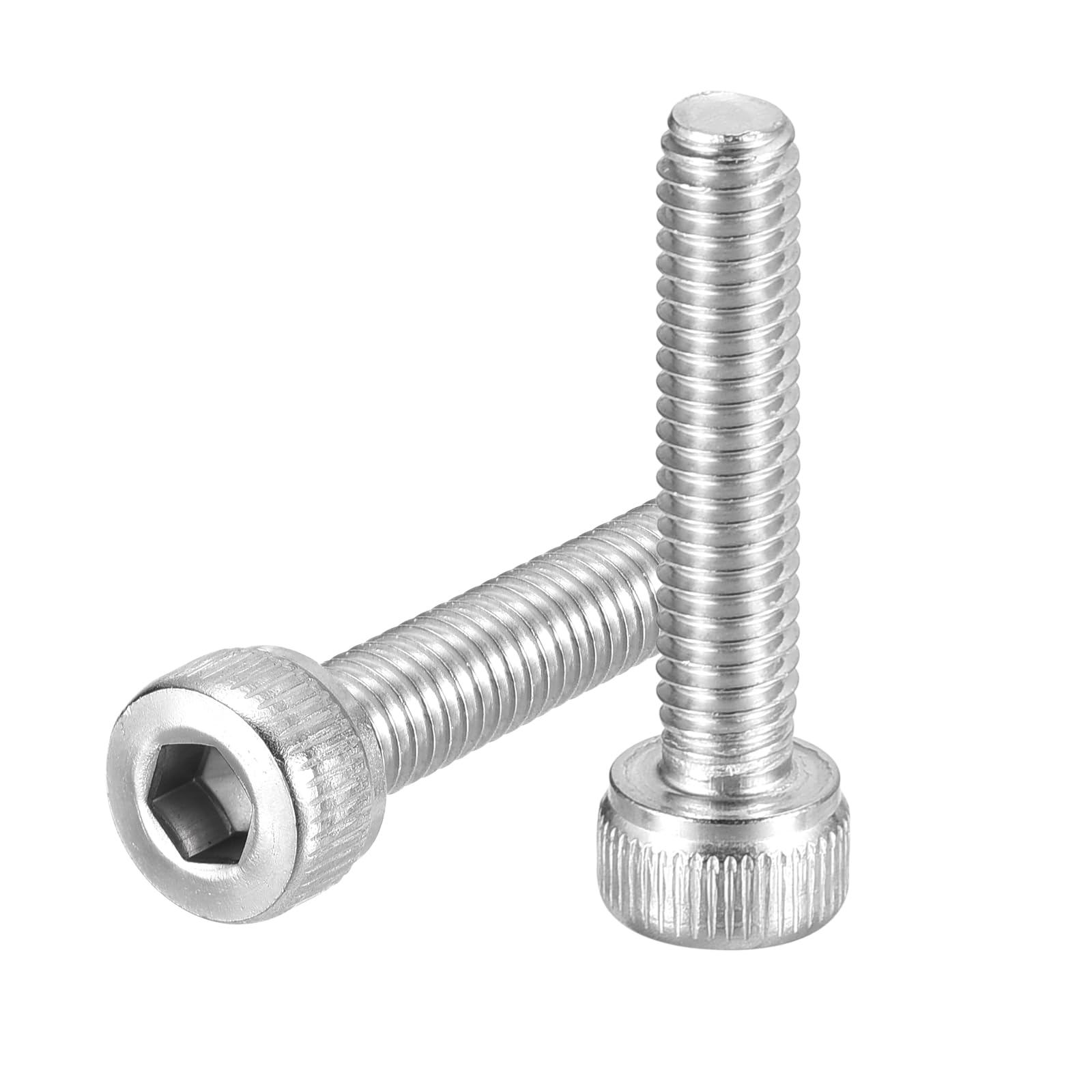 uxcell Hex Socket Bolts (M4-0.7x20), 304 Stainless Steel Hex Socket Drive Screw, Silver Tone, 100 Pcs