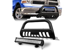 Stehlen 714937186583 Compatible with 04-23 Ford F150 / 03-17 Expedition / 03-14 Lincoln Navigator / 06-08 Mark LT 3" Classic Series Bull Bar (Matte Black) with 120W CREE LED Light Bar