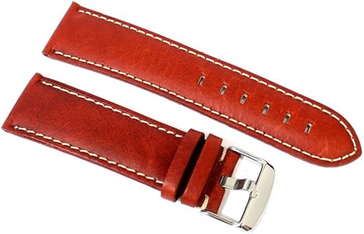 Correa para Reloj Piel auténtica Hecha a Mano Tierra de Siena CB 24 mm Tipo Panerai 025