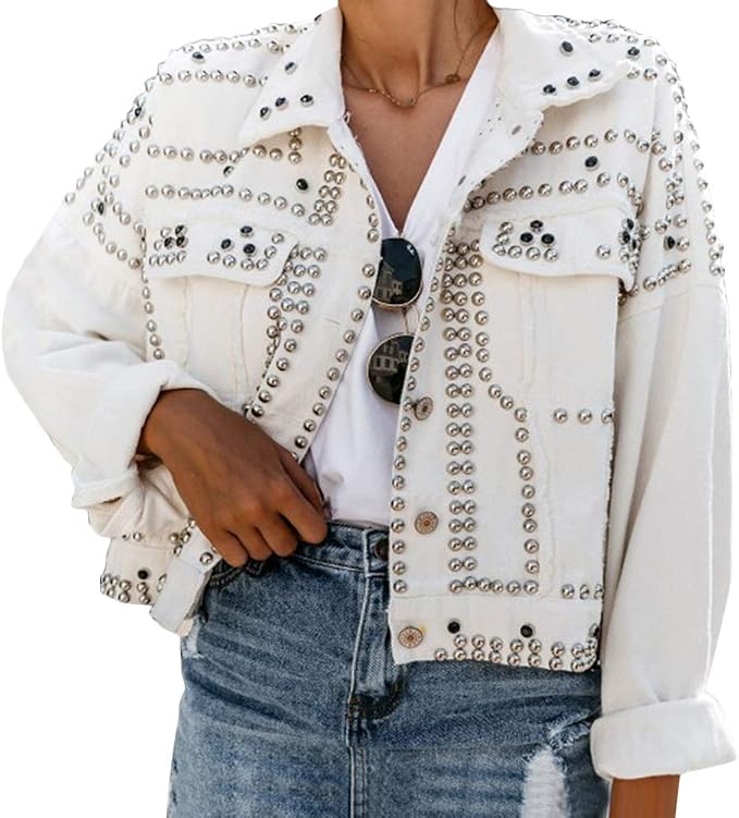 مساعد البعثة استهداف giubbino jeans con borchie - meubles-benedit.com
