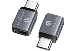 Afterplug USB C Extension Adapter, USB-C Male to Female, Thunderbolt 3/4/5 Extender, 80Gbps, 8K@60Hz Video, 240W PD (2-Pack), Space Gray