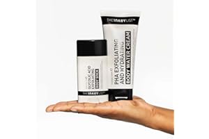 The INKEY List The Exfoliating Body Duo - Glycolic Acid Exfoliating Body Stick and PHA Exfoliating and Hydrating Body Water Cream, White