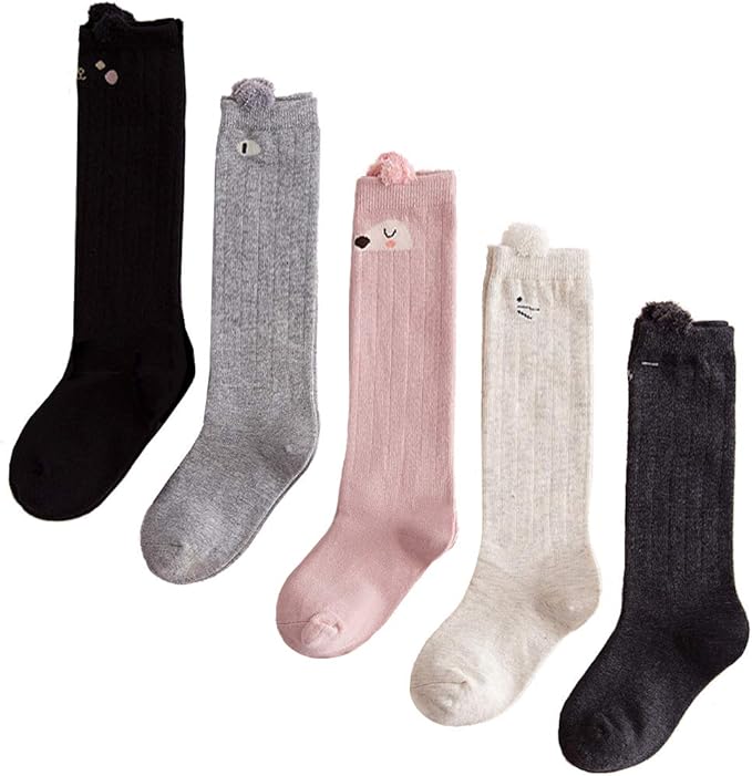 ３d立体 可愛い動物柄 通学 通園 靴下 キッズ ハイソックス 女の子 ソックス カラーフル 5足セット ガールズ キッズ ピンク S 1 3歳 子供にお勧め 12cm 16cm 靴下 通販 Amazon