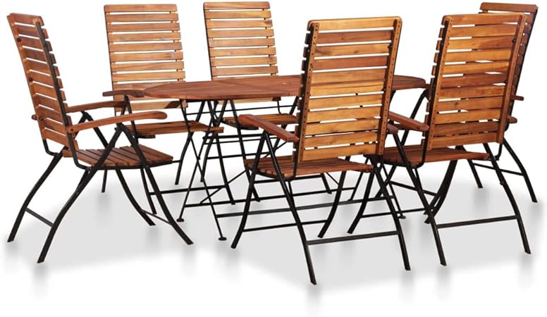 folding table and 6 chairs set