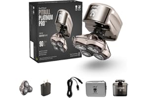 Skull Shaver - Pitbull Platinum PRO PX5 Head and Face Shaver - with Bonus Blade