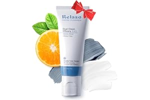 Relaso Clay Mask, Double effect Mud Mask for Face and Body, Spa Quality Pore Reducer for Acne, Blackheads & Oily Skin Deep Clean for All Skin Type,Natural Vegan Skincare,Tightens Skin & Exfoliate.